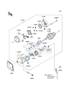 MULE_610_4X4 KAF400AEF EU drawing Starter Motor