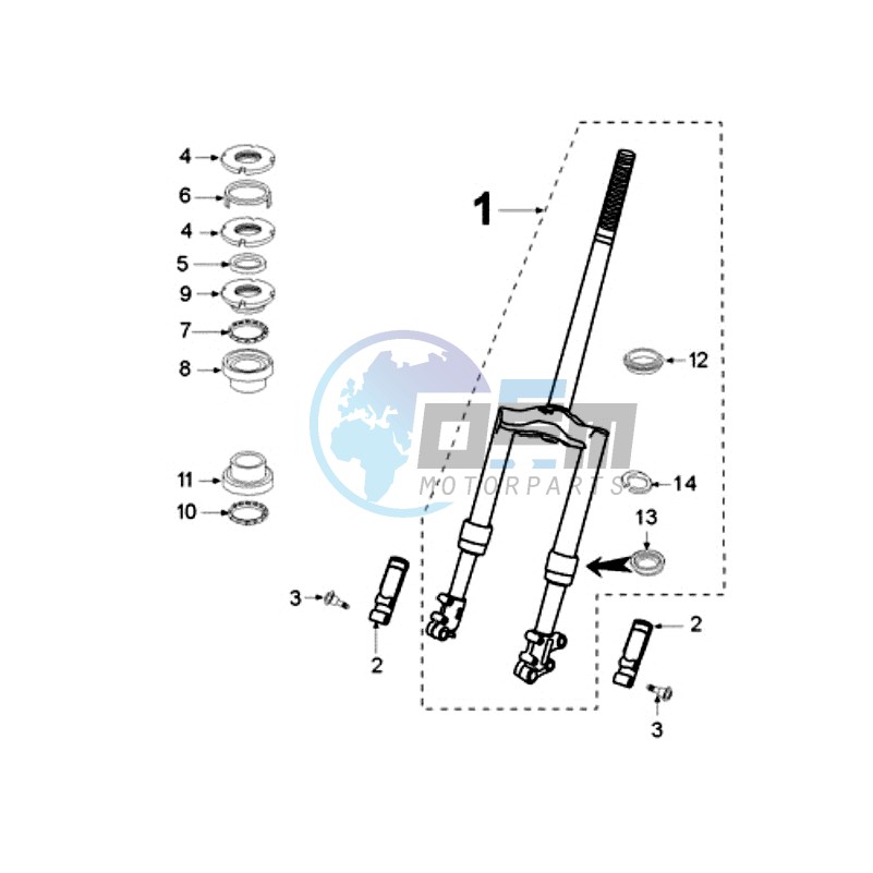 FRONT FORK / STEERINGHEAD