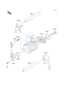 KLX 110 A (A1-A4) drawing GEAR CHANGE DRUM_SHIFT FORK-- S- --- A1- -