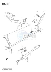 VL800 (E3-E28) VOLUSIA drawing STAND - REAR BRAKE