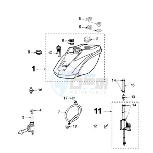 LUDIX 10 RBP2A drawing TANK AND FUEL PUMP