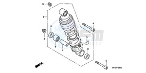 CB600FA9 France - (F / ABS CMF) drawing REAR CUSHION