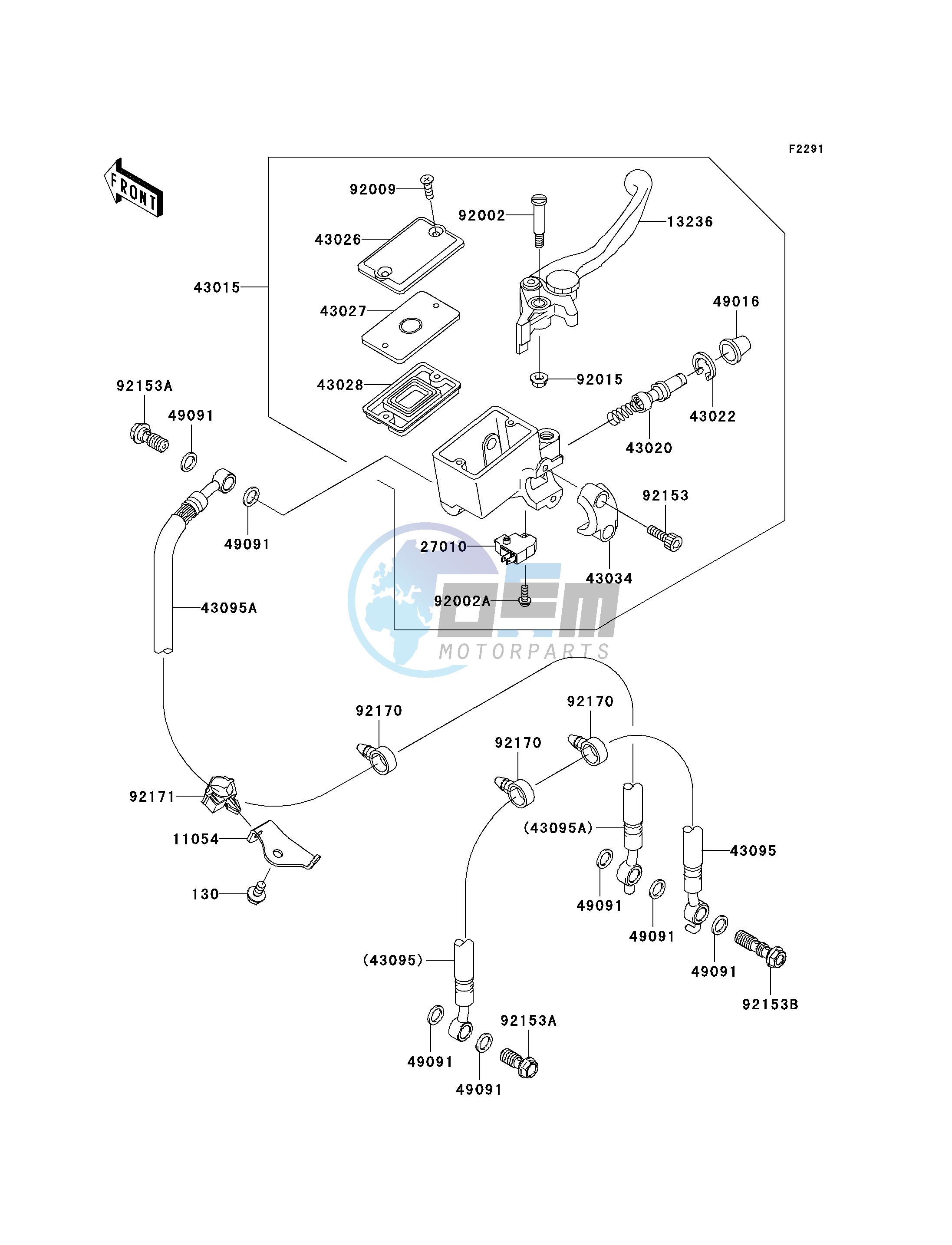 FRONT MASTER CYLINDER-- A7F_A8F- -