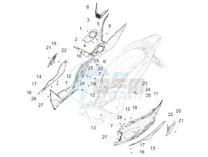 MEDLEY 125 4T IE ABS E3, E4 (APAC) drawing Central cover - Footrests