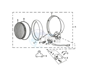 ALLO 50 (25 KM/H) (AJ05WA-NL) (L8-M0) drawing HEAD LIGHT / ALLO 50 (25 KM/H) (AJ05WA-NL) (L8-M0)