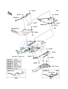 NINJA ZX-6R ZX600RDF FR GB XX (EU ME A(FRICA) drawing Side Covers