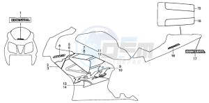 VTR1000SP VTR1000SP-1 drawing MARK/STRIPE (VTR1000SP3-C M)