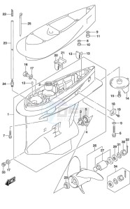 DF 250 drawing Gear Case (C/R)