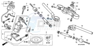 CBR1000RR9 France - (F / MK) drawing HANDLE PIPE/TOP BRIDGE