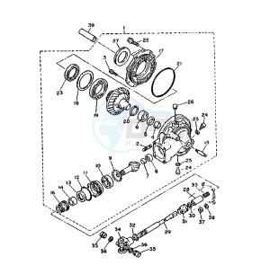 XV DX VIRAGO 535 drawing DRIVE SHAFT