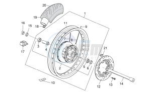 V7 Racer 750 drawing Rear wheel