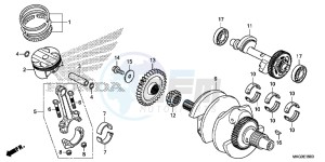 CMX500AH UK - (E) drawing CRANK SHAFT/ PI STON