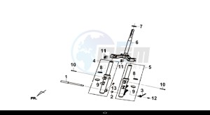 JOYMAX Z 300I ABS (LW30W1-EU) (L9) drawing STRG. STEM - R-L CUSHION