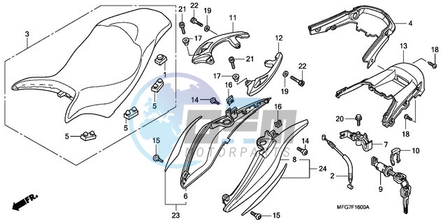 SEAT/REAR COWL