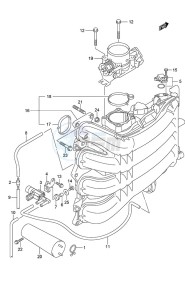 DF 150 drawing Intake Manifold/Throttle Body (Model: TG/ZG)