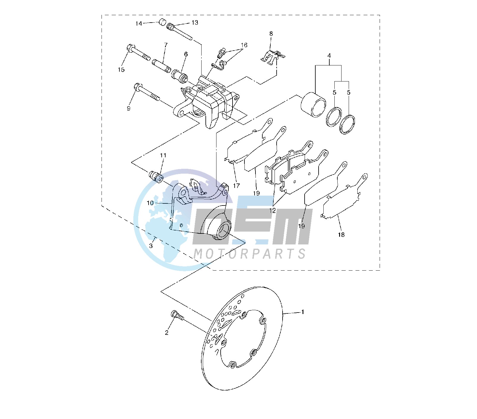 REAR BRAKE CALIPER