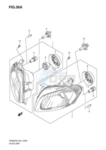 AN650 (E2) Burgman drawing HEADLAMP (AN650AZK8 E2)