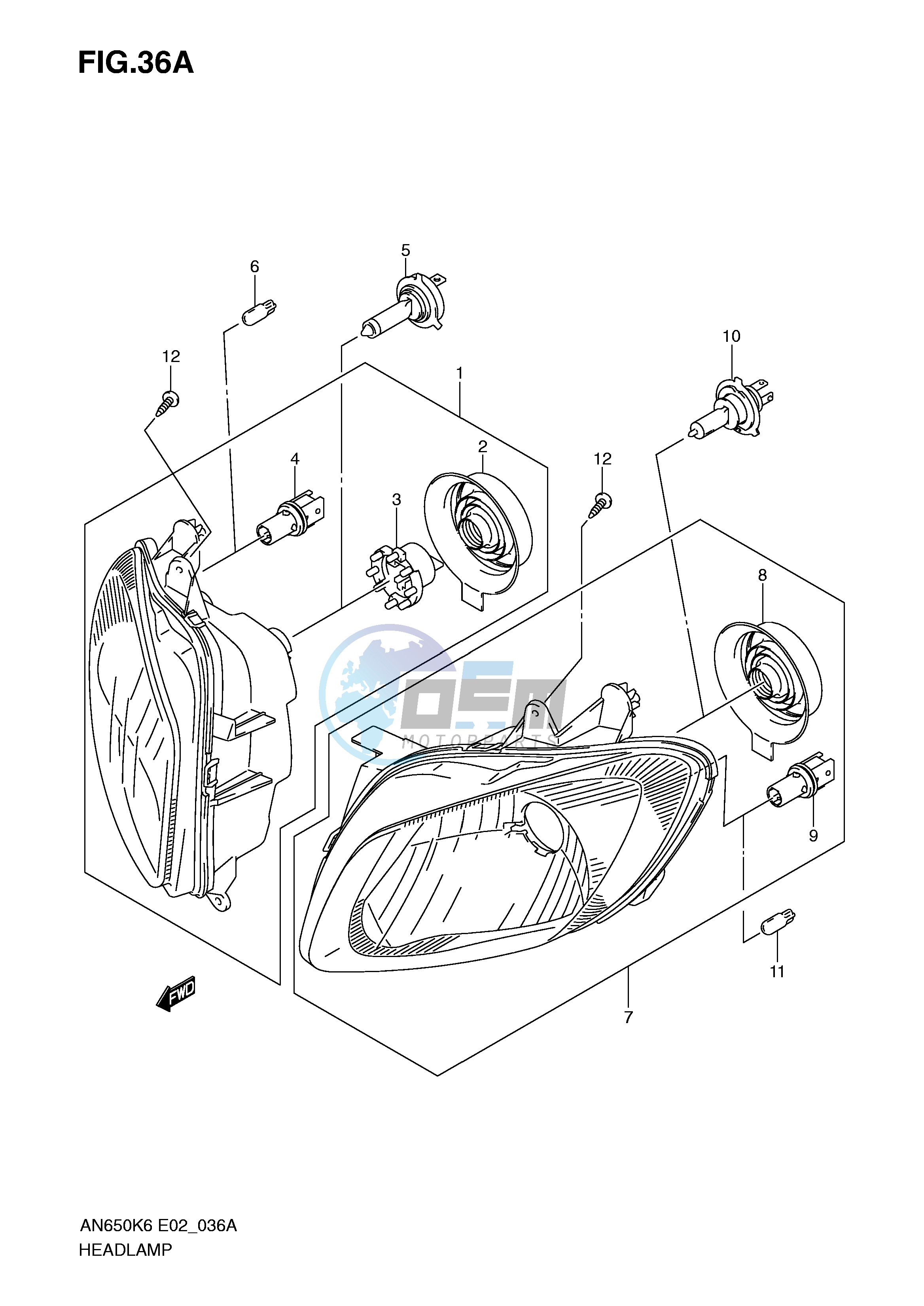 HEADLAMP (AN650AZK8 E2)