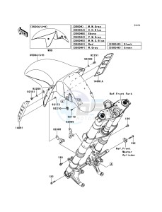 1400GTR_ABS ZG1400CBF FR GB XX (EU ME A(FRICA) drawing Front Fender(s)