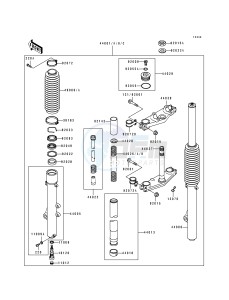 KDX 200 E [KDX200] (E1-E3) [KDX200] drawing FRONT FORK