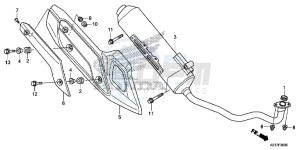 SH125ADD SH125i UK - (E) drawing EXHAUST MUFFLER