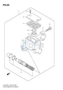 LT-Z400 (E28-E33) drawing FRONT MASTER CYLINDER