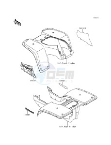 KLF 300 B [BAYOU 300] (B5-B9) [BAYOU 300] drawing DECALS-- RED- --- KLF300-B8- -