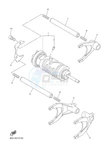 FJR1300AE FJR1300-AS ENGLAND drawing SHIFT CAM & FORK