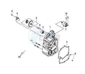 GTS 125I drawing CRANKCASE RIGHT / START MOTOR