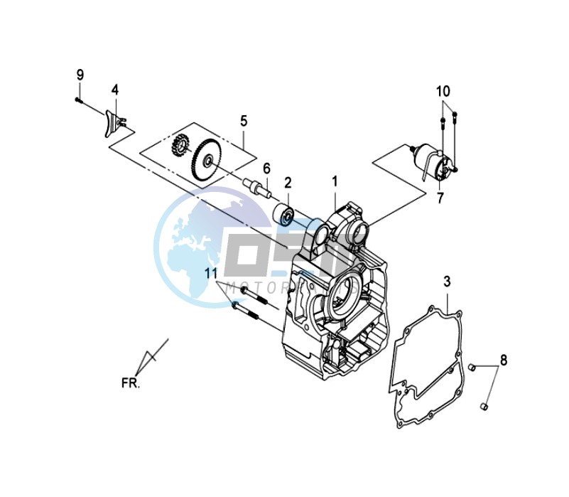 CRANKCASE RIGHT / START MOTOR