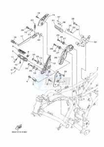 XSR700 MTM690 (BEE1) drawing STAND & FOOTREST 2