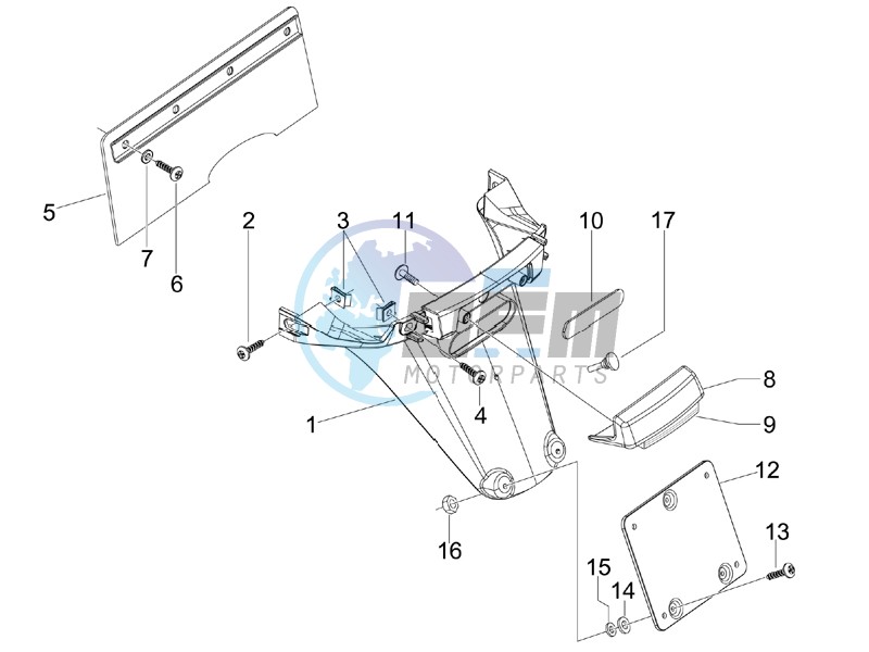 Rear cover - Splash guard