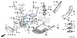 SH300B drawing FLOOR PANEL/PILLION STEP