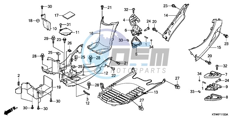 FLOOR PANEL/PILLION STEP