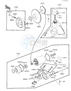 KZ 305 B [LTD] (B2-B3) [LTD] drawing STARTER MOTOR