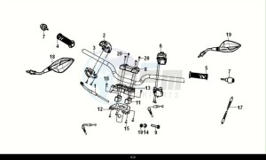 JET 14 200i (XC20W2-EU) (E5) (M1) drawing CABLE - SWITCH - HANDLE LEVER