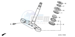 VFR8009 UK - (E / MME TWO) drawing STEERING STEM