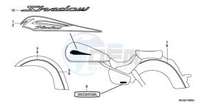 VT750C9 Australia - (U / MME) drawing EMBLEM/STRIPE (EXCEPT 2U)