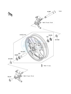 KRF 750 F [TERYX 750 4X4 NRA OUTDOORS] (F8F) C8F drawing FRONT WHEEL