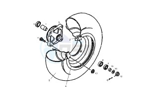 DXR QUAD - 250 cc drawing FRONT WHEEL DRUM BRAKE