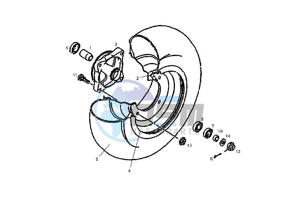 FRONT WHEEL DRUM BRAKE