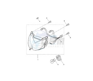 YQ AEROX 50 drawing HEADLAMP