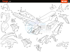 TANGO-250-WHITE drawing COWLING