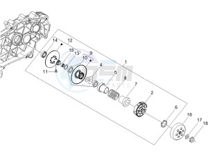 LX 150 4T USA drawing Driven pulley