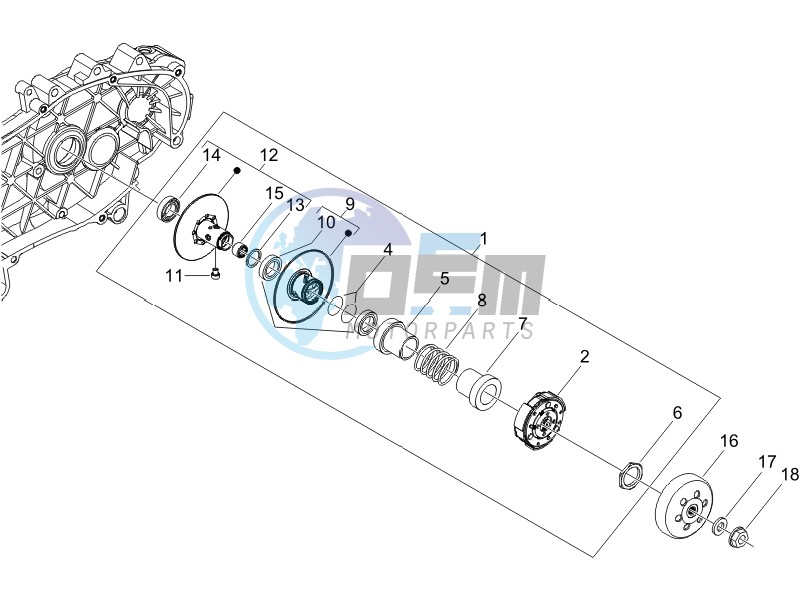 Driven pulley