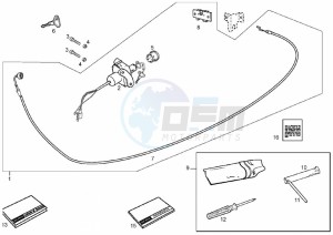 ATLANTIS CITY - 50 cc VTHAL1AE2 Euro 2 2T AC GBR drawing Lock hardware kit (Positions)