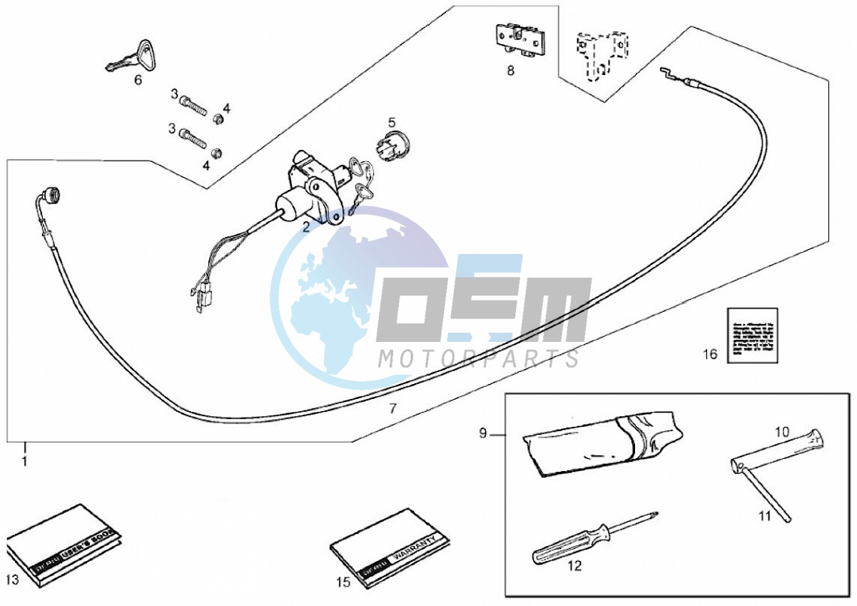 Lock hardware kit (Positions)