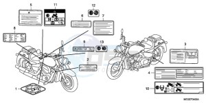 VT750CA9 Korea - (KO / ST) drawing CAUTION LABEL