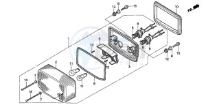 CB750F2 SEVEN FIFTY drawing TAILLIGHT (CB750F2)