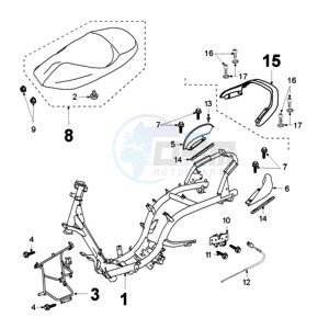 ELYSEO DM FR drawing FRAME AND SADDLE